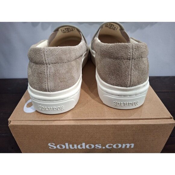 NIB Soludos Ibiza Suede  Slip-On Platform Sneakers in Sage (Grey)/Size 7 - Picture 8 of 11